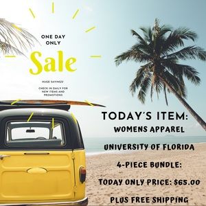 4-pc Univ. of FL Gators Women’s Apparel BUNDLE